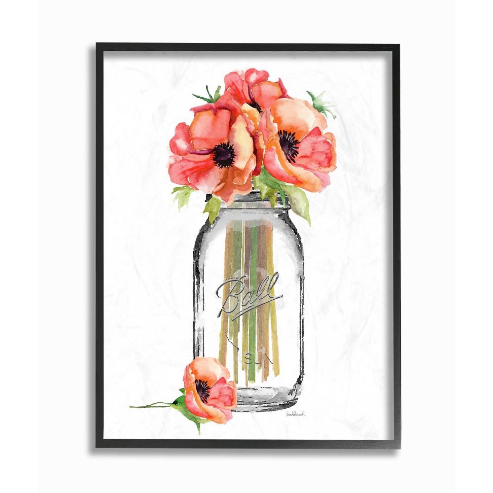 Pinnacle Blooms In Mason Jar Floral Canvas Wall Art 1711 3406