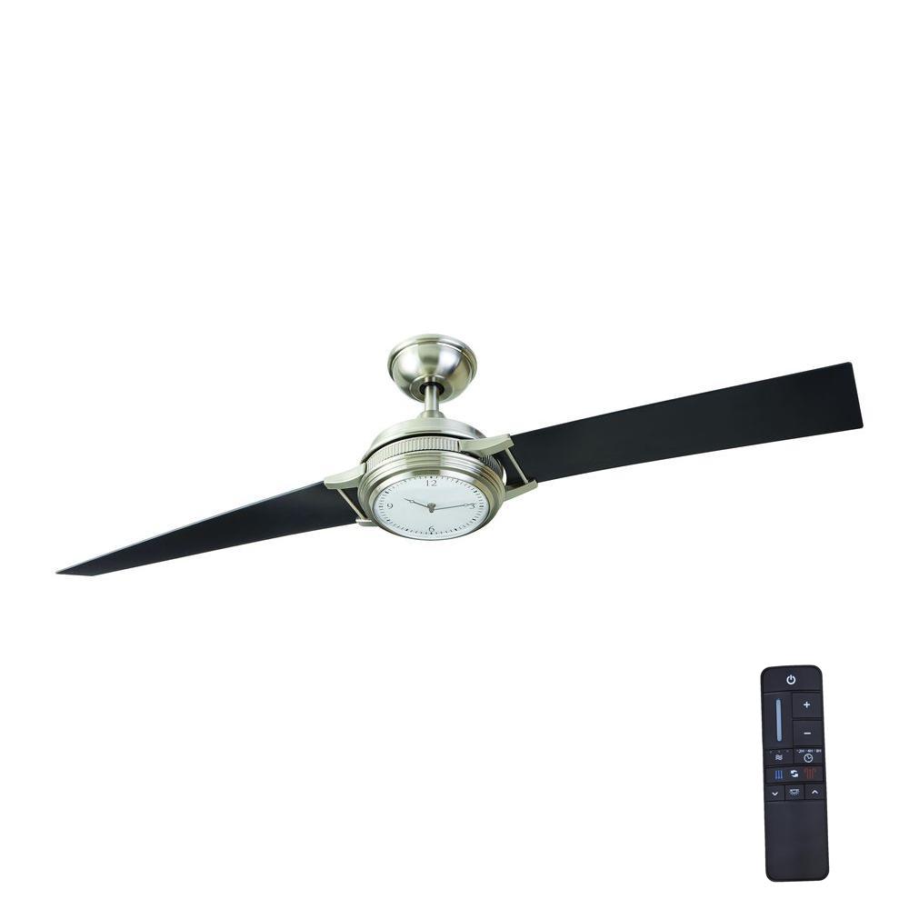 Breckenridge 56 In Led Indoor Brushed Nickel Ceiling Fan With Remote Control