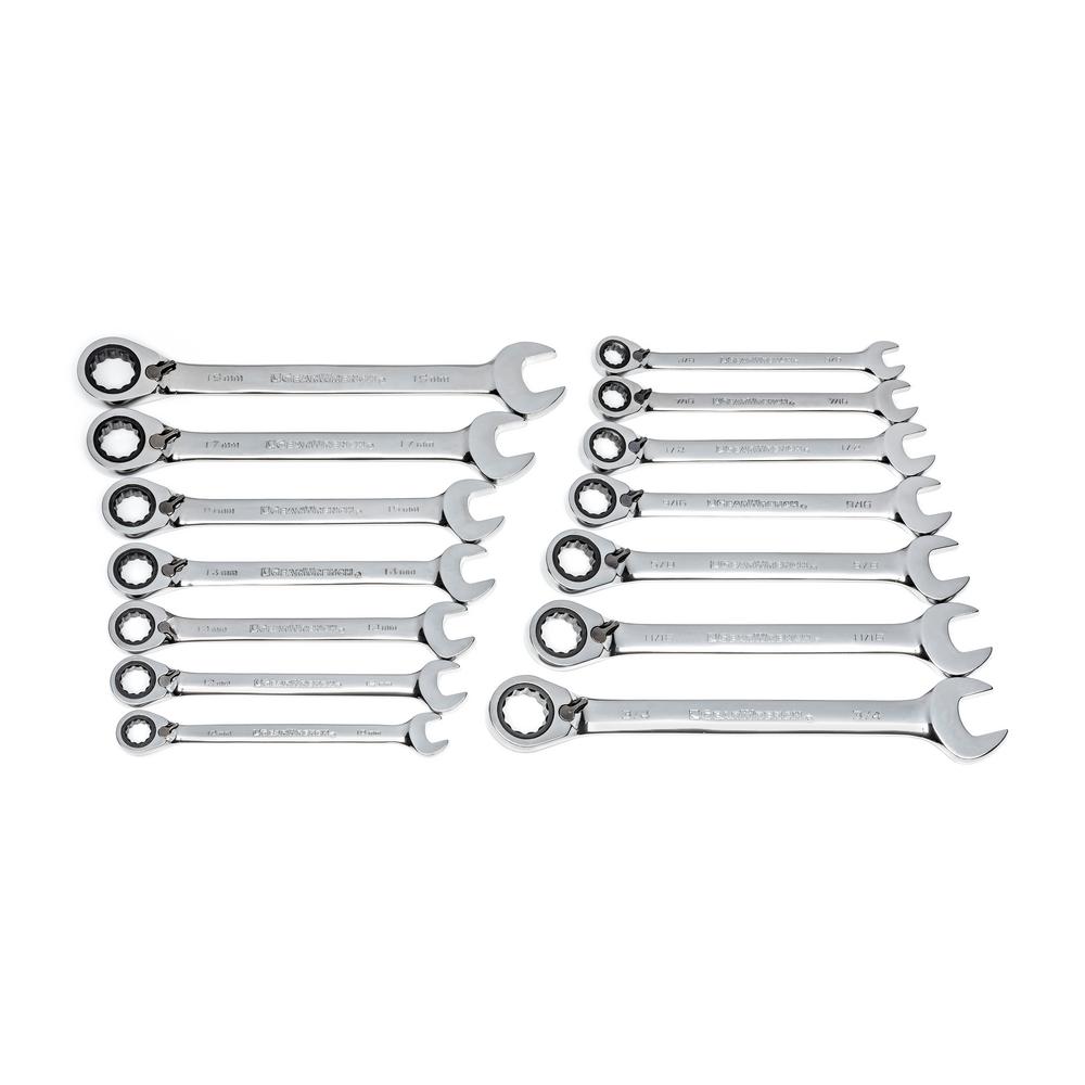 Husky SAE/Metric Combination Ratcheting Wrench Set (20Piece)HRW20PCSM