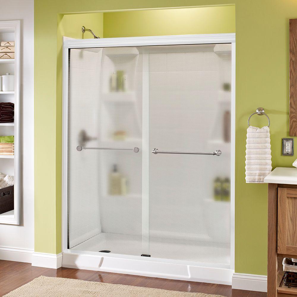 Delta Mandara 60 in. x 70 in. Semi-Frameless Sliding ...