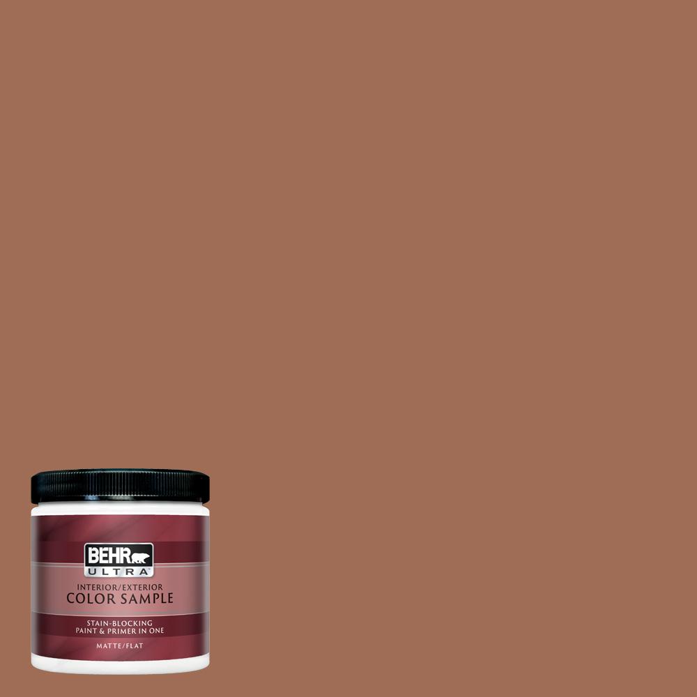 Behr Ultra 8 Oz 230f 6 Earth Tone Matte Interior Exterior Paint And Primer In One Sample