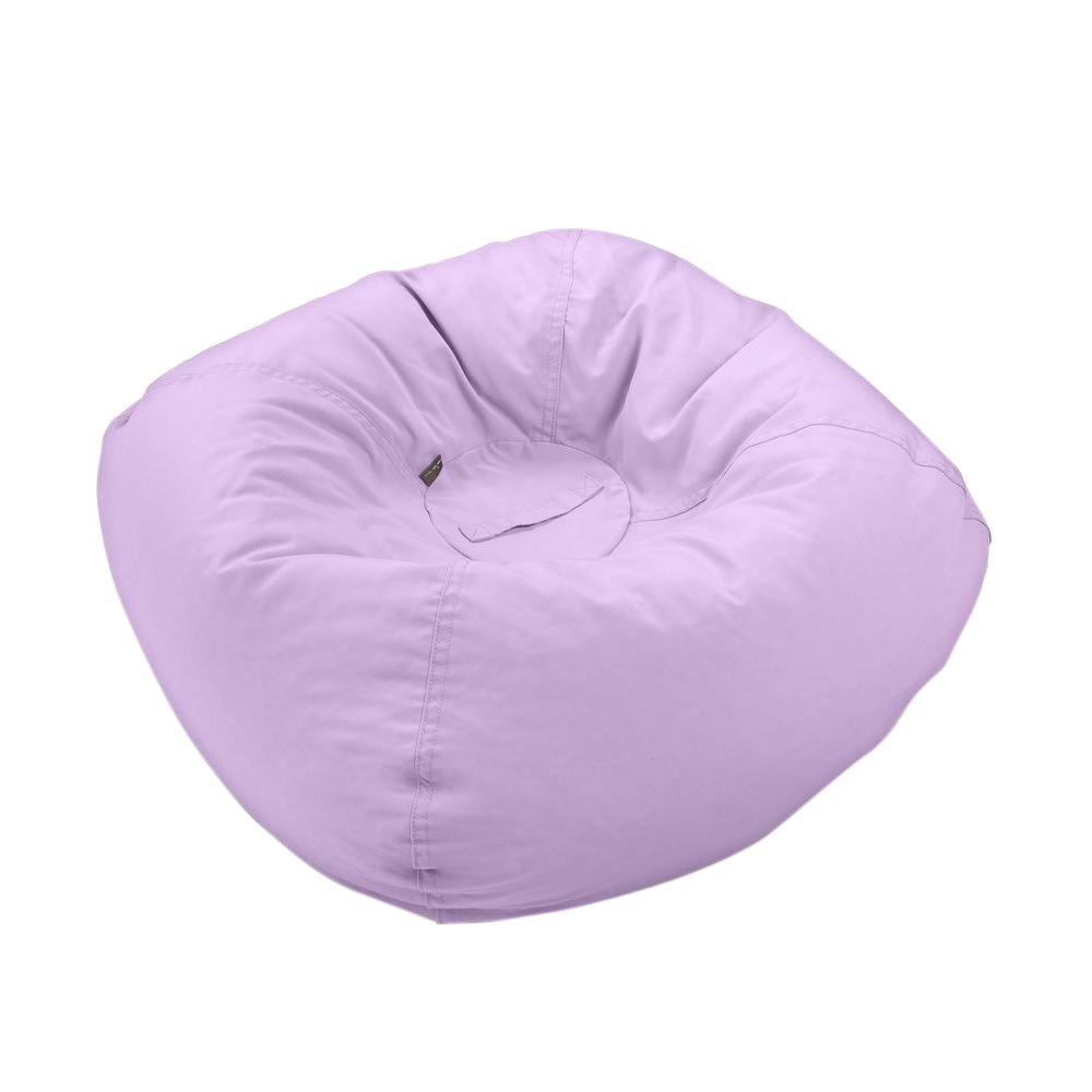 Purple Bean Bag Chairs The Home Depot Lavender Cotton Bean Bag