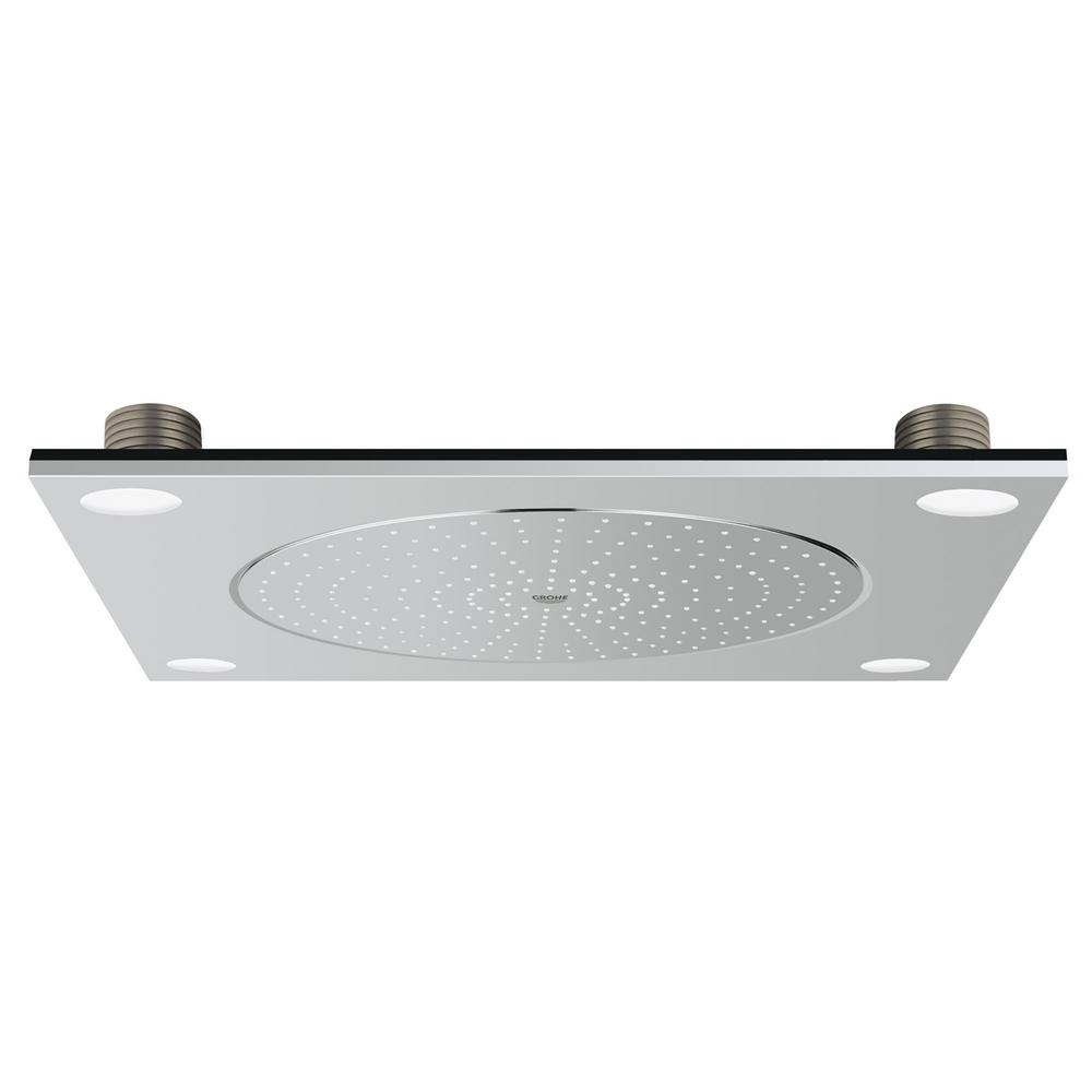 GROHE FSeries F 20 in. Ceiling Shower with Light26371000 The Home Depot