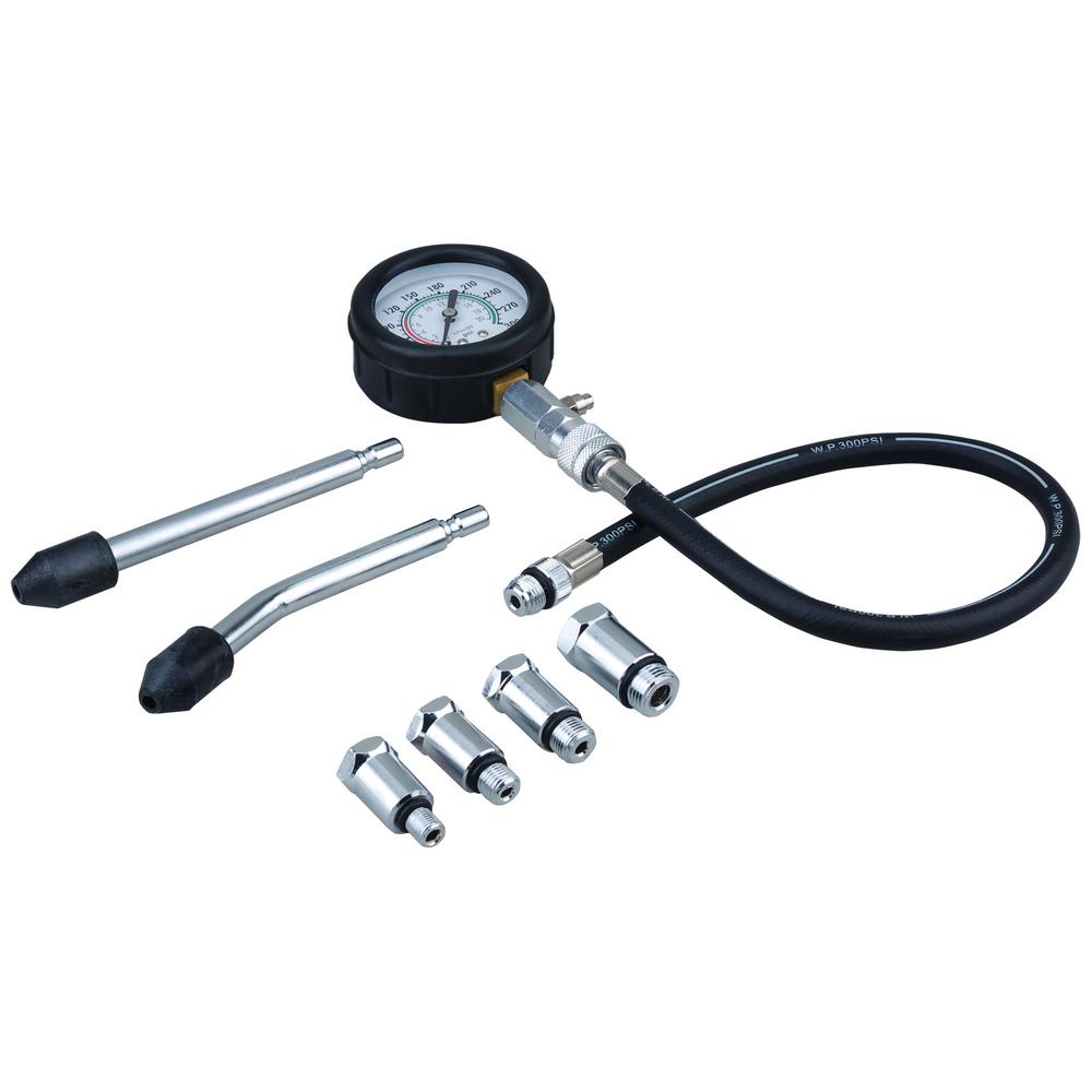 Steel Core Gas Engine Cylinder Compression Tester Kit (8-Piece) by Steel Core