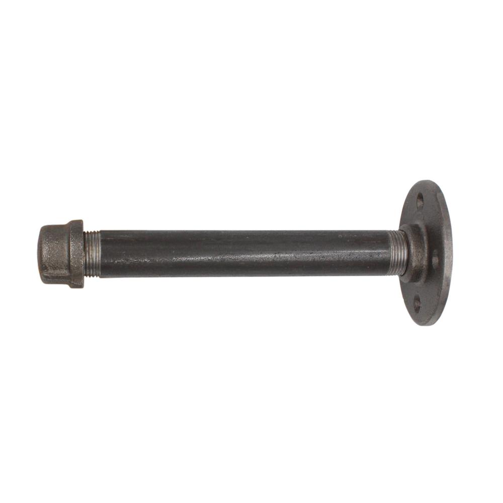 Everbilt 8 In Black Pipe Shelf Bracket 19682 The Home Black Pipe Shelf Bracket 19682 The Home Depot