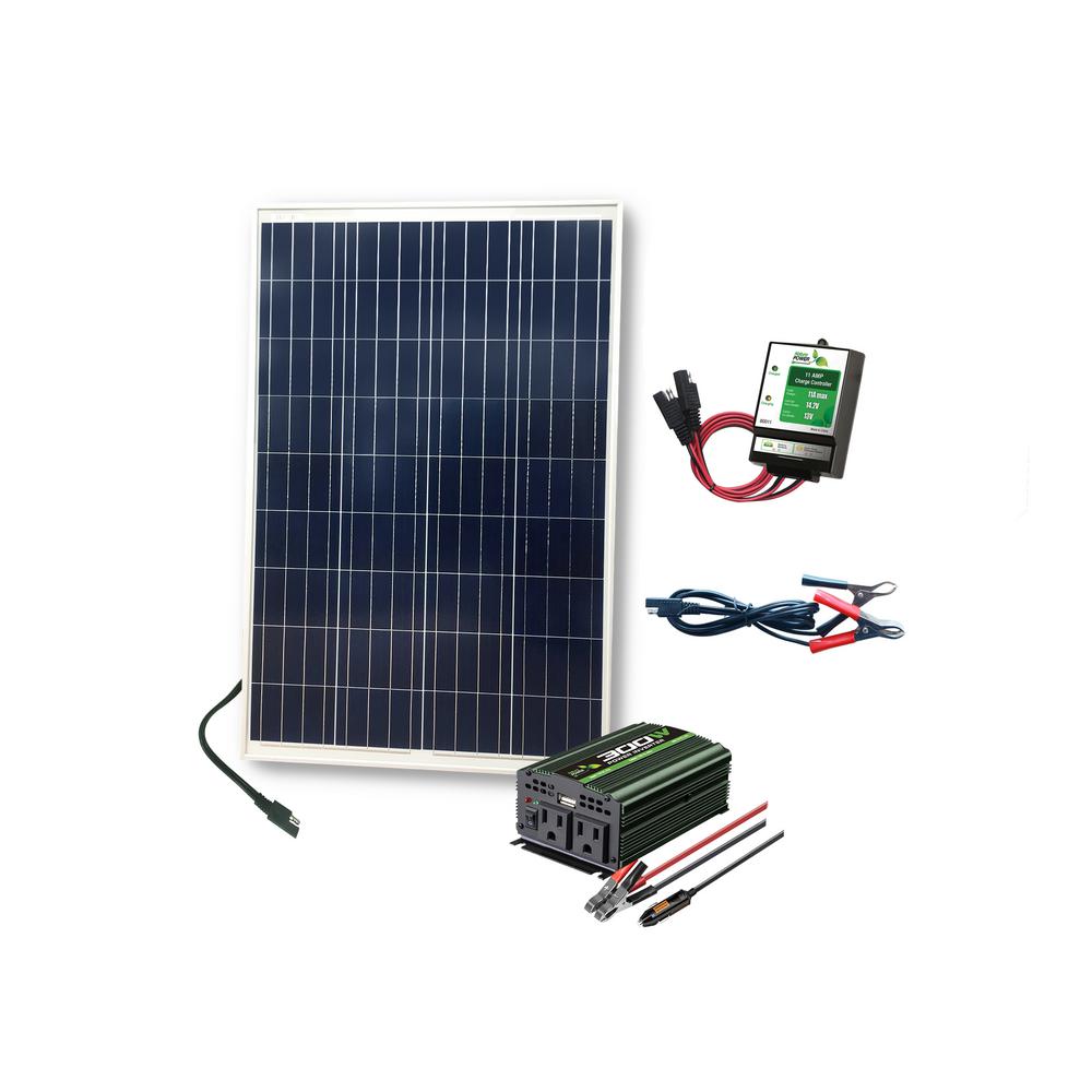 Nature Power 400-Watt Power Kit: 100 Watts of Solar and 300 Watt ...