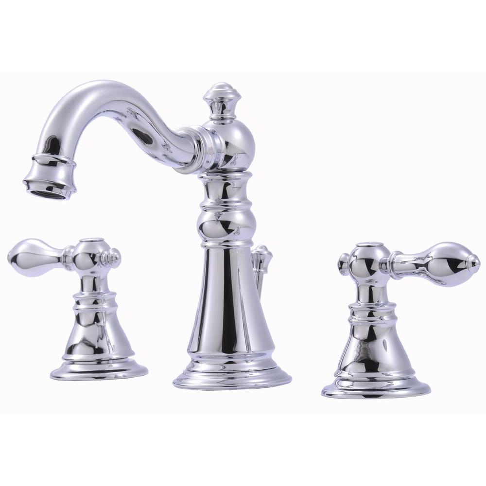 Ultra Faucets Signature Collection 8 in. Widespread 2-Handle Bathroom ...