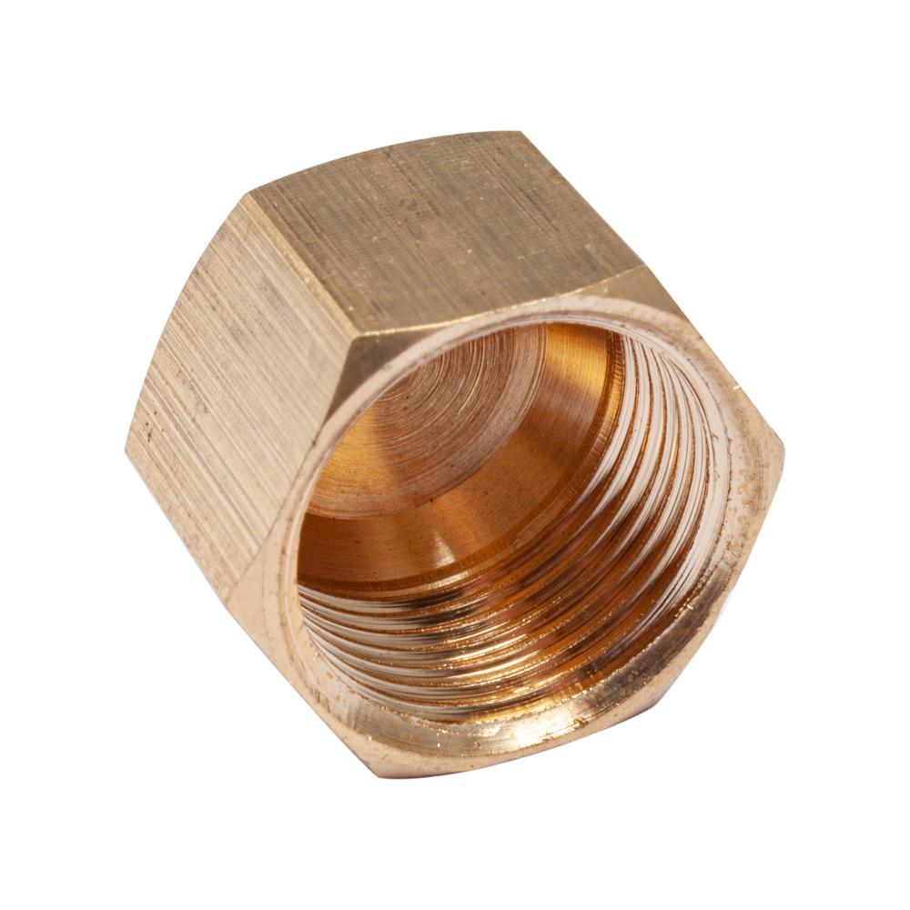 LTWFITTING 1/2 in. O.D. Compression Brass Cap Fitting (60Pack