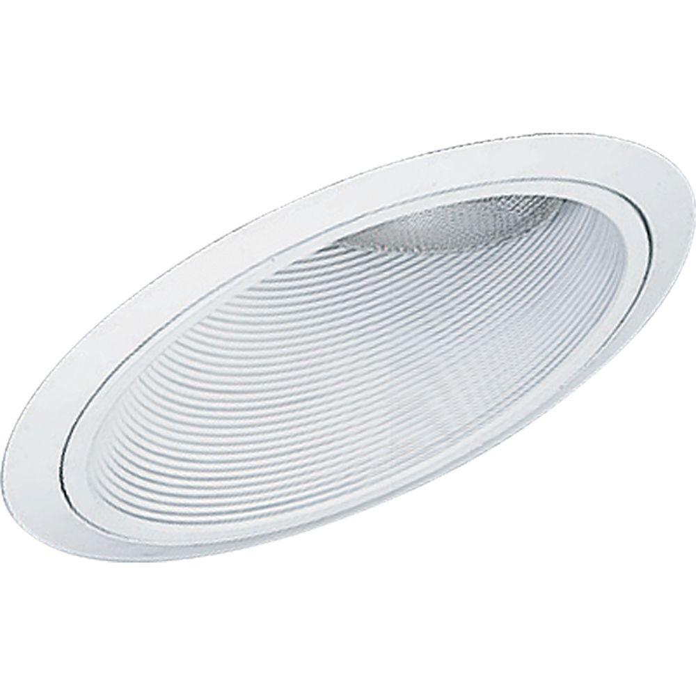 Progress Lighting 8 In White Recessed Baffle Trim For Sloped