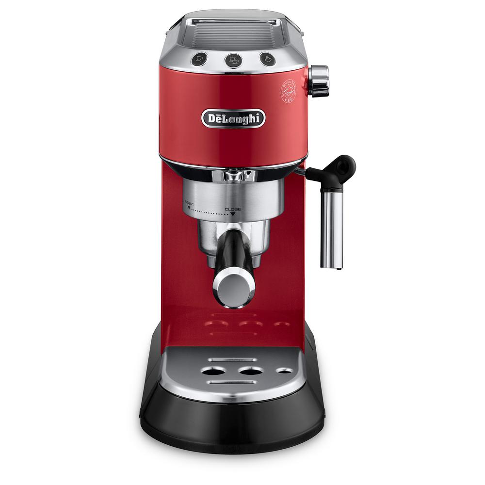 DeLonghi Dedica EC860 15-Bar Red Stainless Steel Slim Espresso Machine ...