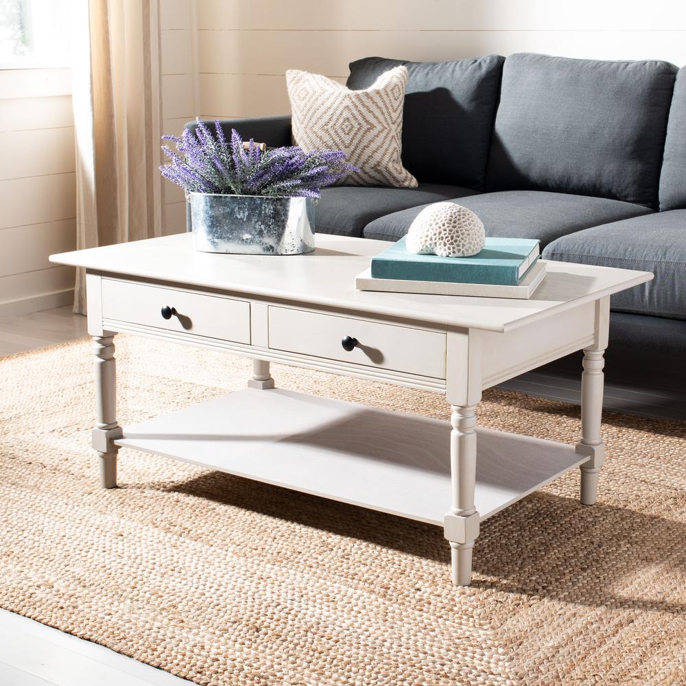 Safavieh Dennis Ash Grey Coffee Table AMH6588B The Home Depot