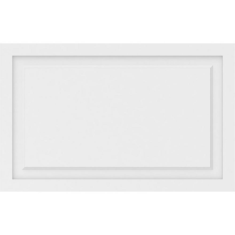 Ekena Millwork 5/8 in. x 31/6 ft. x 2 ft. Harrison Raised Panel White