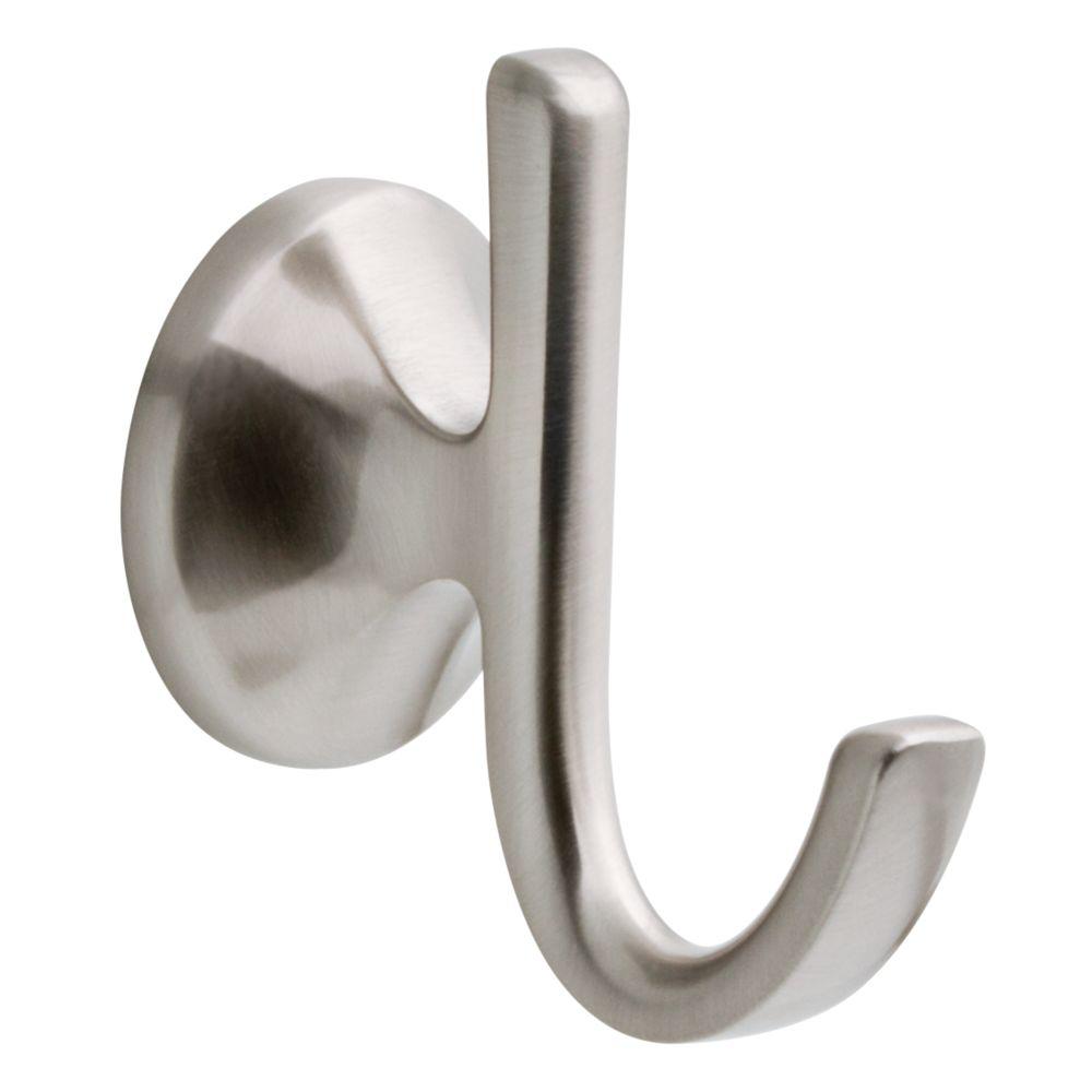 Delta Tolva Double Towel Hook in SpotShield in Brushed Nickel-TOV35-BN ...