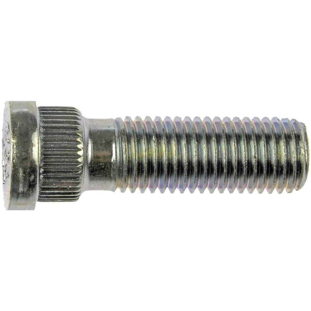 12x Grade 10.9 Wheel Studs - 1/2-20 Thread, 0.56" Knurl, 2.2" Length, Serrated, Zinc Plated
