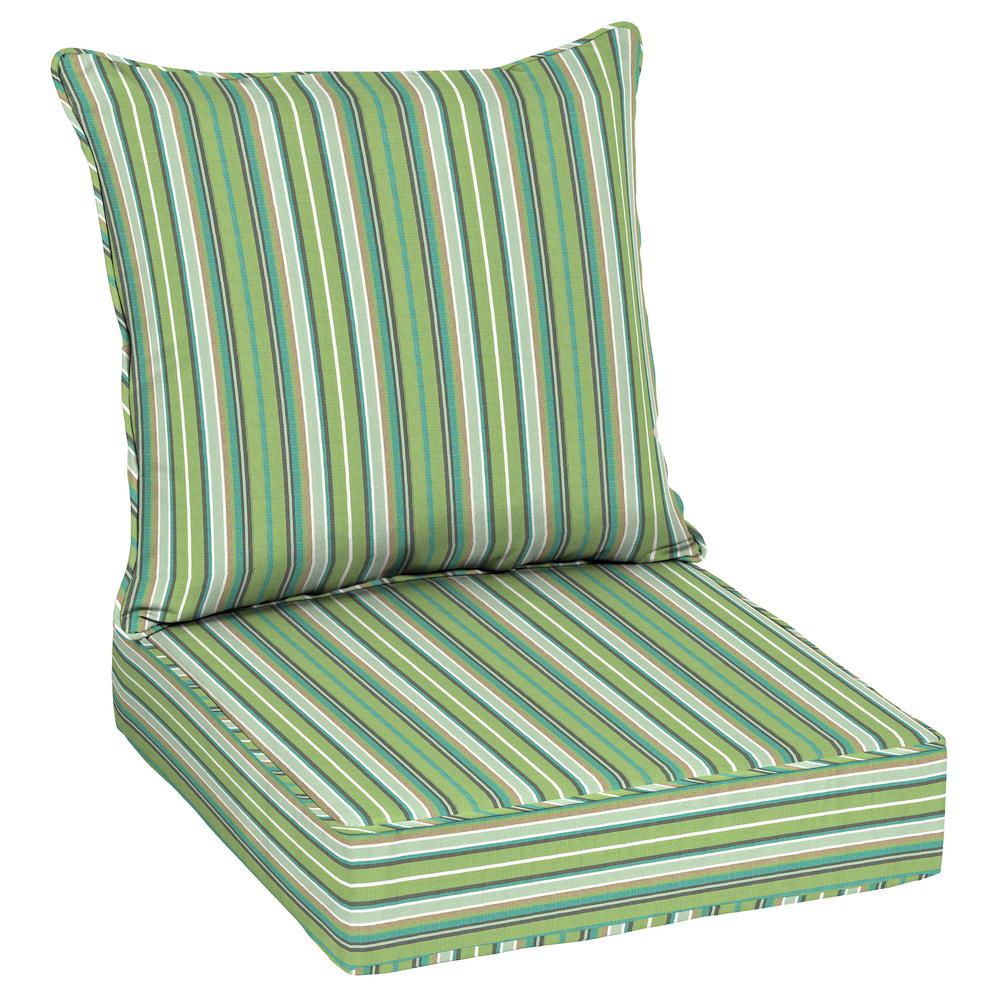 Green And White Striped Patio Chair Cushions Patio Ideas