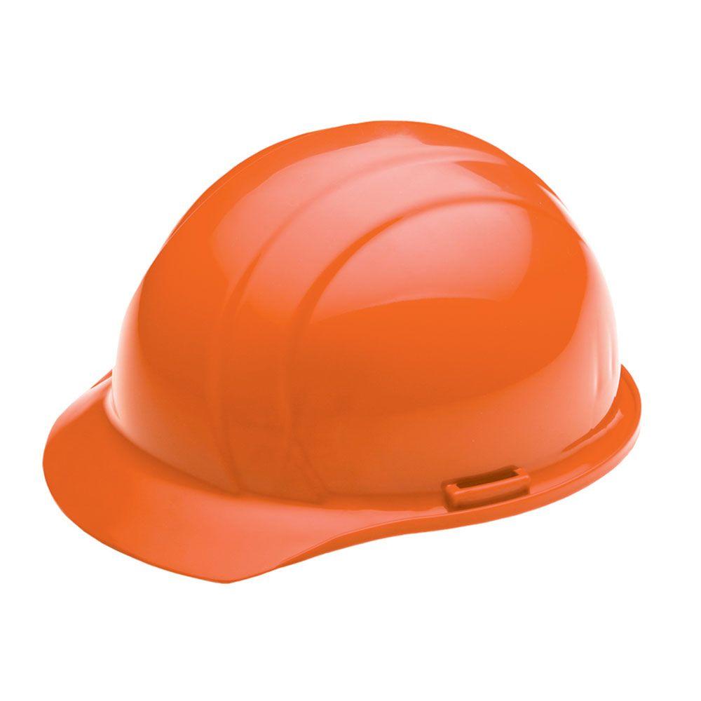 Americana 4 Point Nylon Suspension SlideLock Cap Hard Hat in Orange