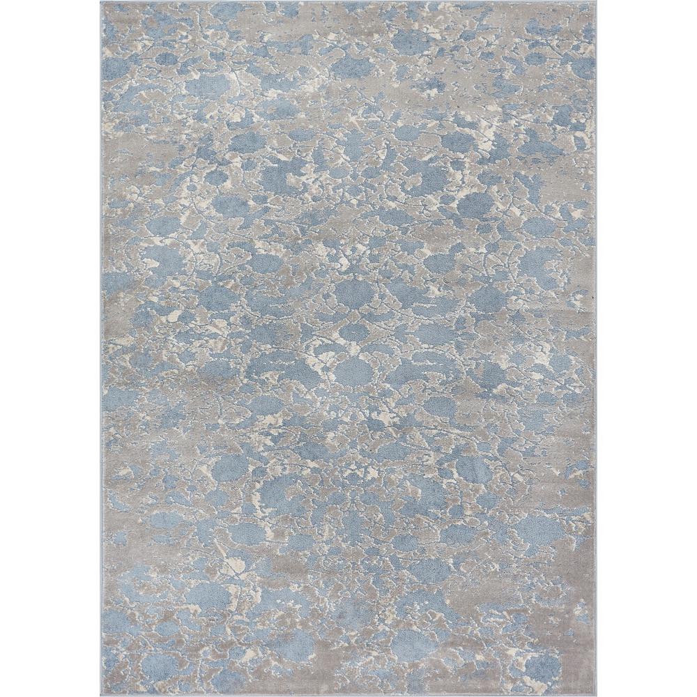 Well Woven Pearl Nora Blue 5 Ft X 7 Modern Abstract Vintage Distressed Soft Area Rug