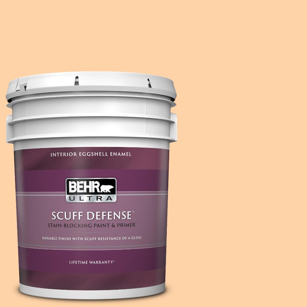 Behr Ultra 5 Gal. #p220-3 Tropical Fruit Extra Durable Eggshell Enamel Interior Paint And Primer In 