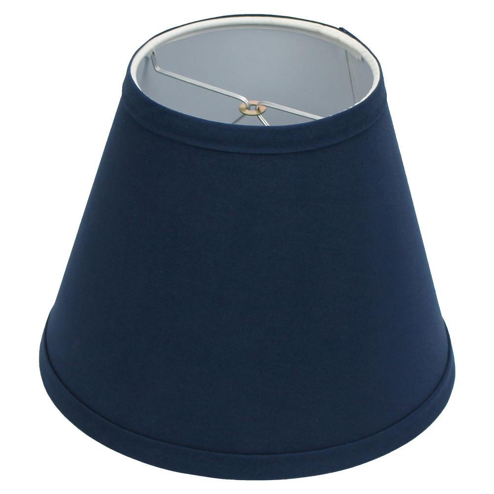 Fenchelshades Com Fenchel Shades 5 In Top Diameter X 9 Bottom 7 Slant Empire Lamp Shade Linen Navy Blue