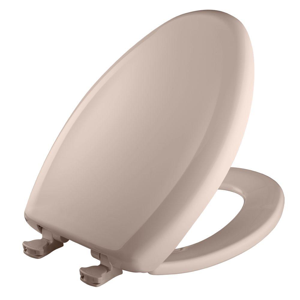 BEMIS Slow Close STA-TITE Elongated Closed Front Toilet Seat in Shell