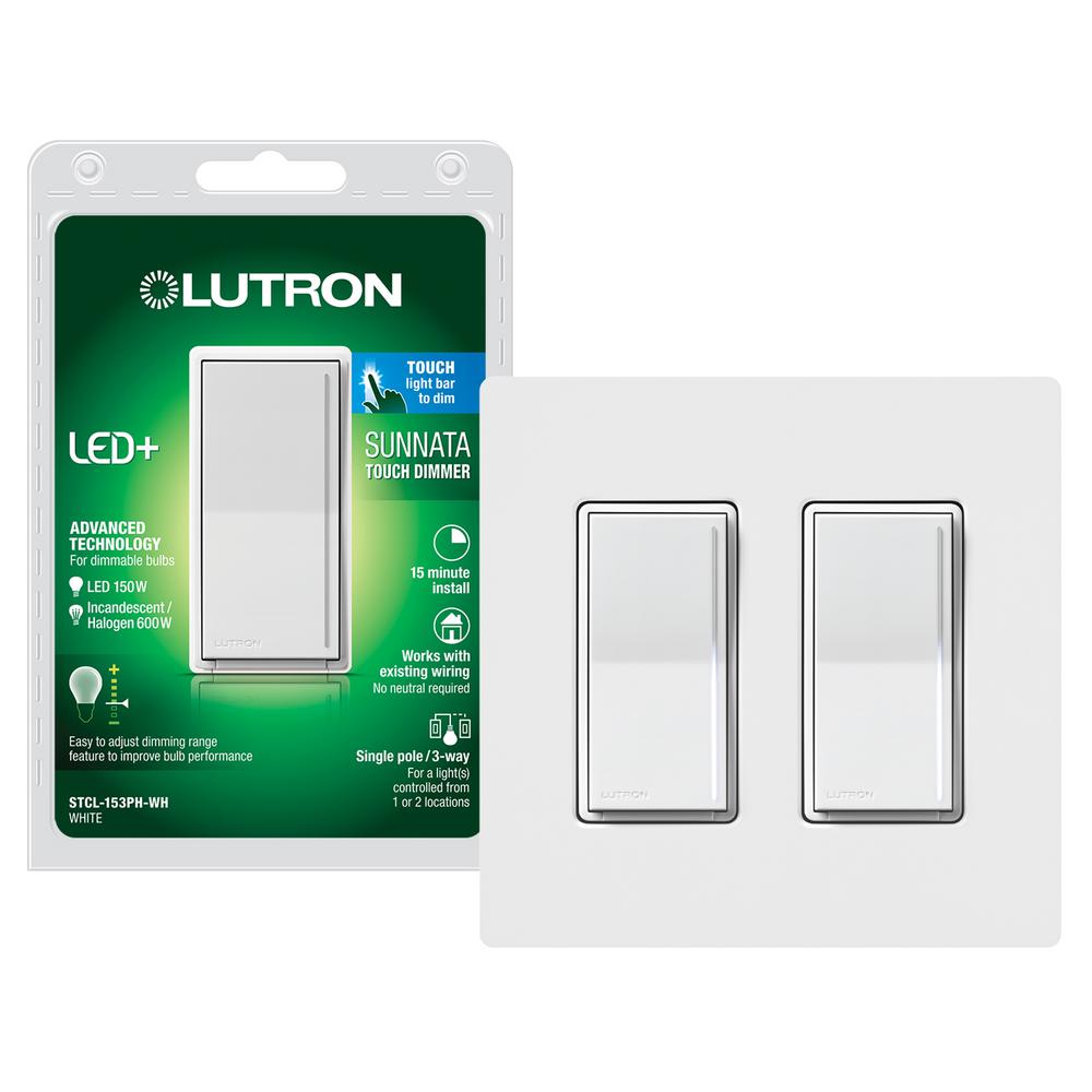 Lutron Sunnata Touch Dimmer with LED+ Advanced Technology for LED ...