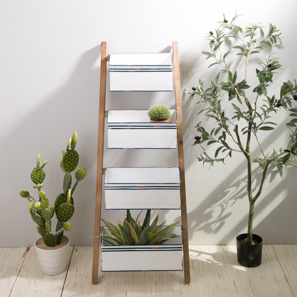 Glitzhome Wall Pocket 3 Tiers File Holder Farmhouse Wall Mount White Wall Pocket Hanger 34