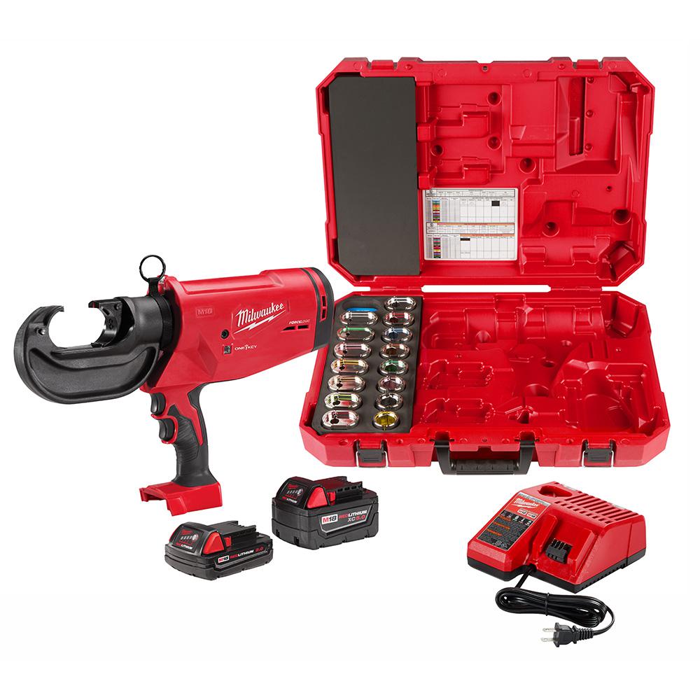 Milwaukee M18 18-Volt Lithium-Ion Cordless FORCE LOGIC 750 MCM Crimper ...