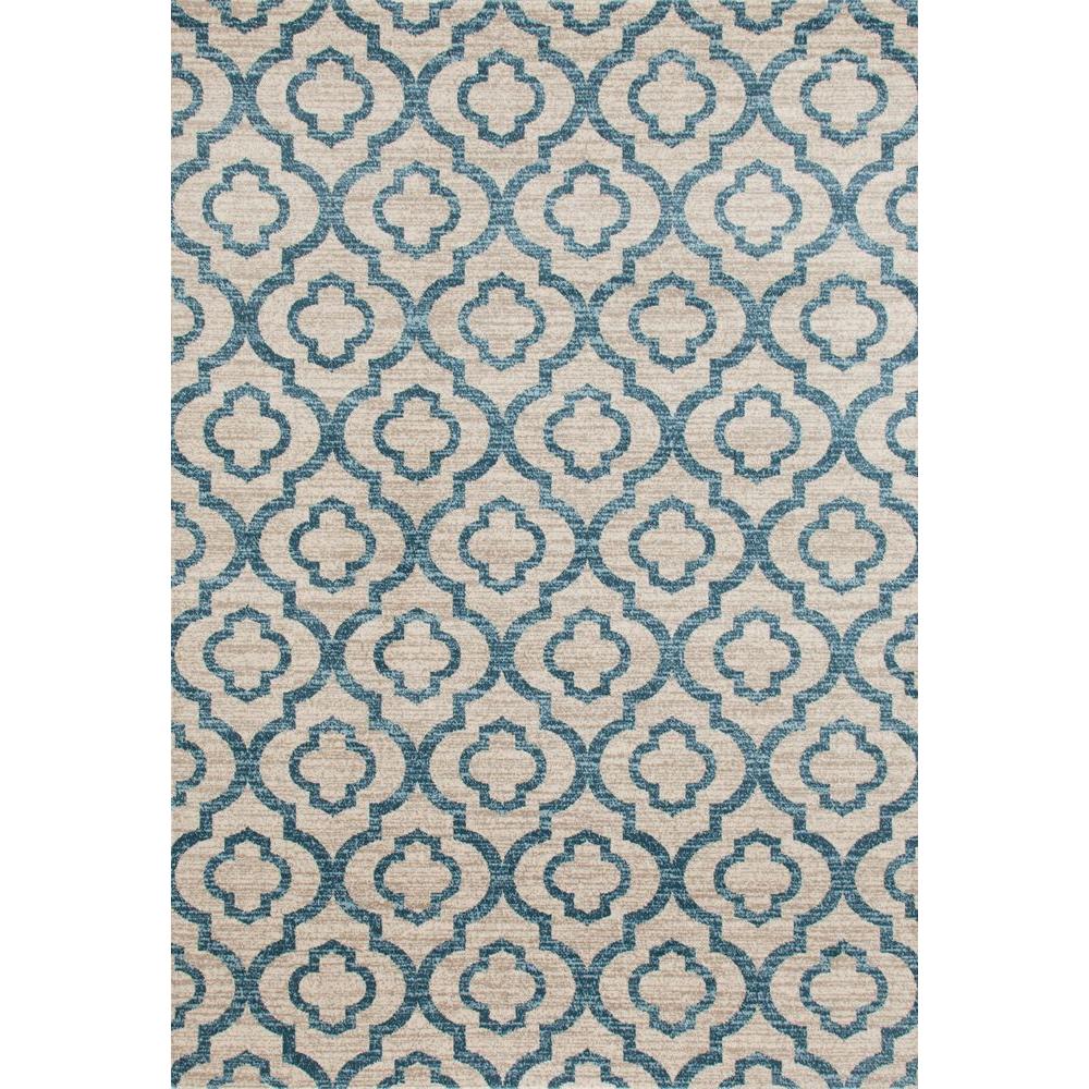 World Rug Gallery Moroccan Trellis Pattern High Quality Soft Blue 5 ft