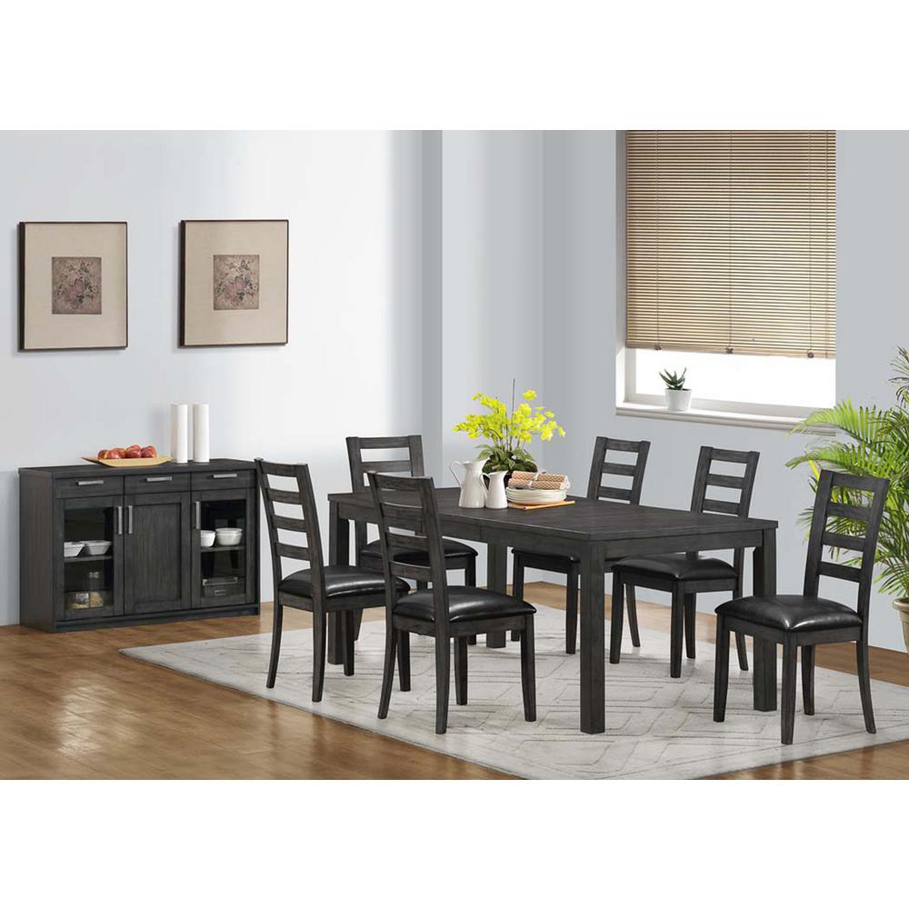 Monarch Charcoal Grey Side Chair Set Of 2 I 1601 The Home Depot Monarch Charcoal Grey Side Chair Set Of 2