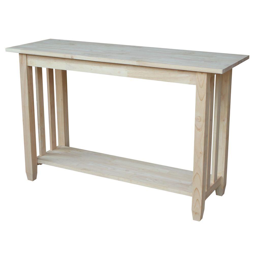 Unfinished Console Tables Accent The Home Depot Unfinished Console Table