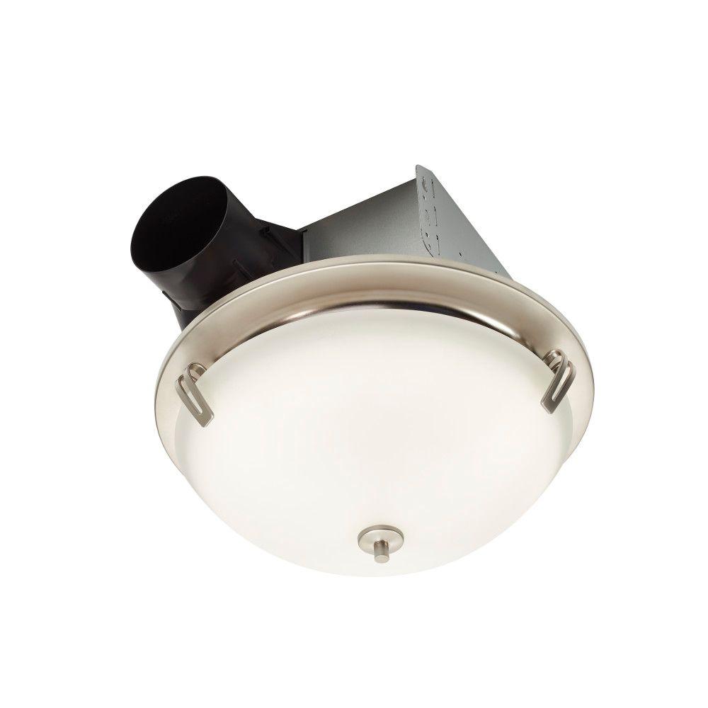 Nutone Invent Decorative Satin Nickel 100 Cfm Ceiling Exhaust Fan