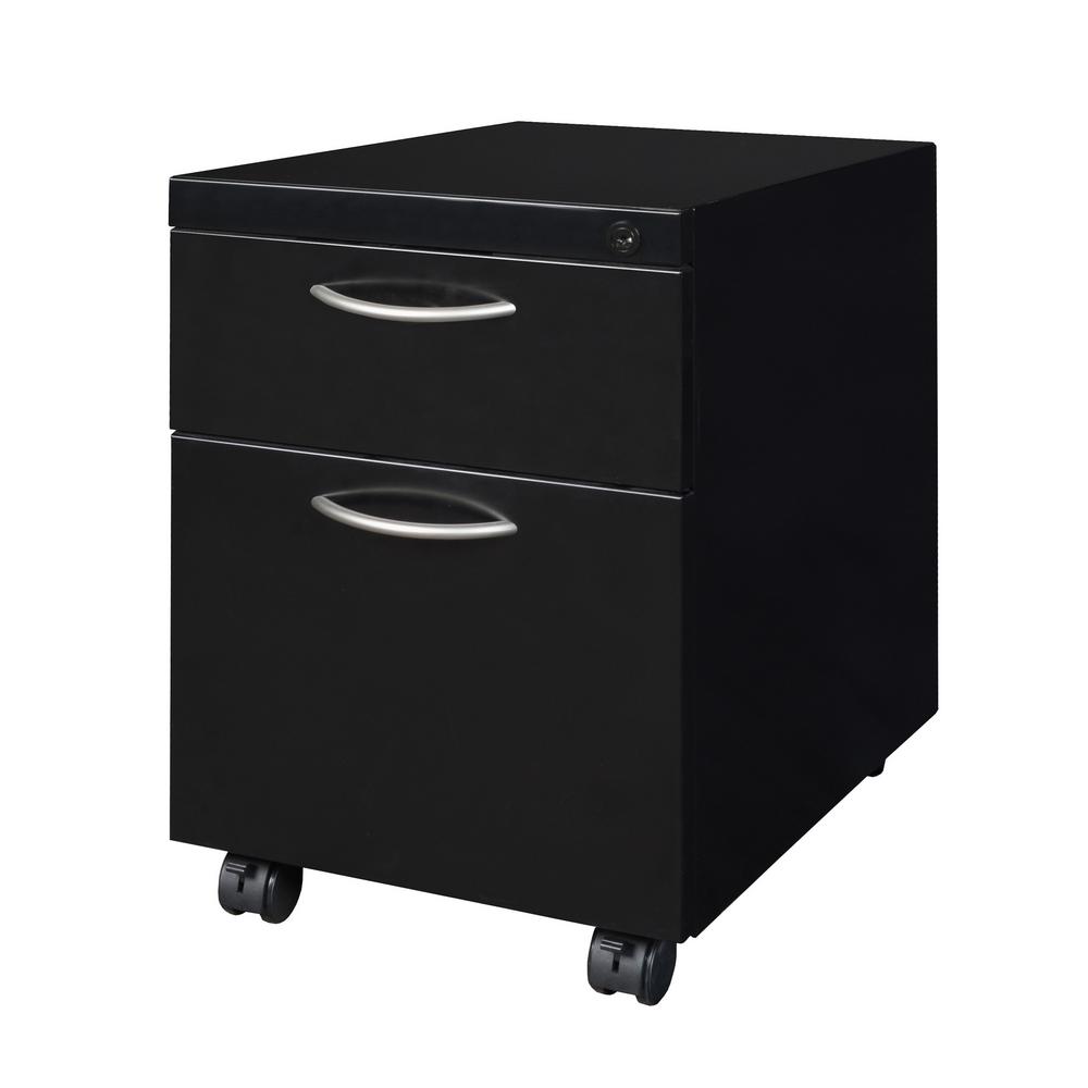 Regency Fusion Black Mobile Box File Pedestal Mmpbf18abk The Home Depot