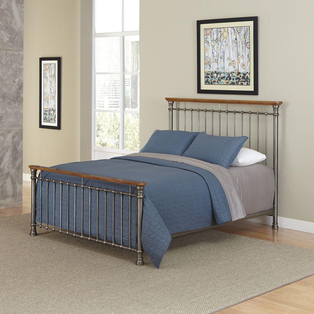 Home Styles Orleans Caramel Queen Bed Frame-5061-500 - The Home Depot