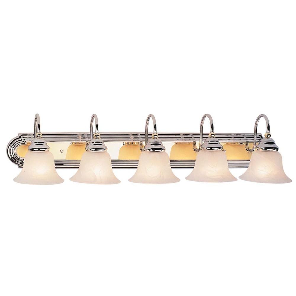 Volume Lighting 5Light Polished Brass Bath and Vanity LightV10252