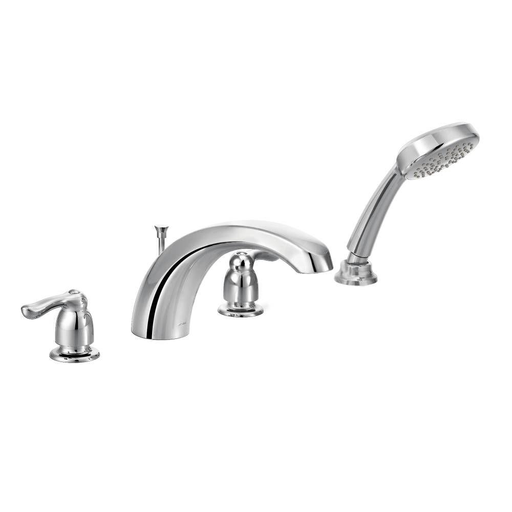 MOEN Chateau 2Handle DeckMount Roman Tub Faucet with BuiltIn