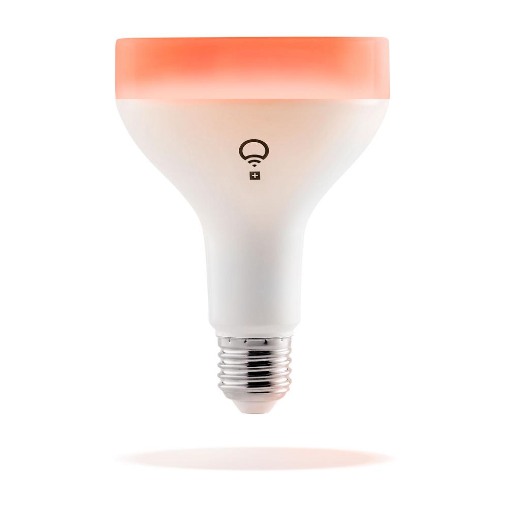 Indoor Outdoor Smart Bulb Led Bulbs Light The Home Depot Lifx Infrared 75 Watt Equivalent Br30 Multi Color Dimmable Wi Fi Smart