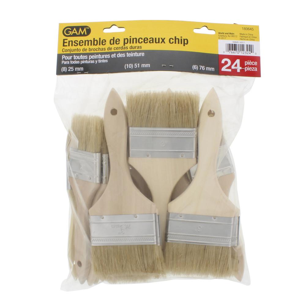 24Piece Chip Brush Set 1, 2 in., 3 in.BB12324 The Home Depot