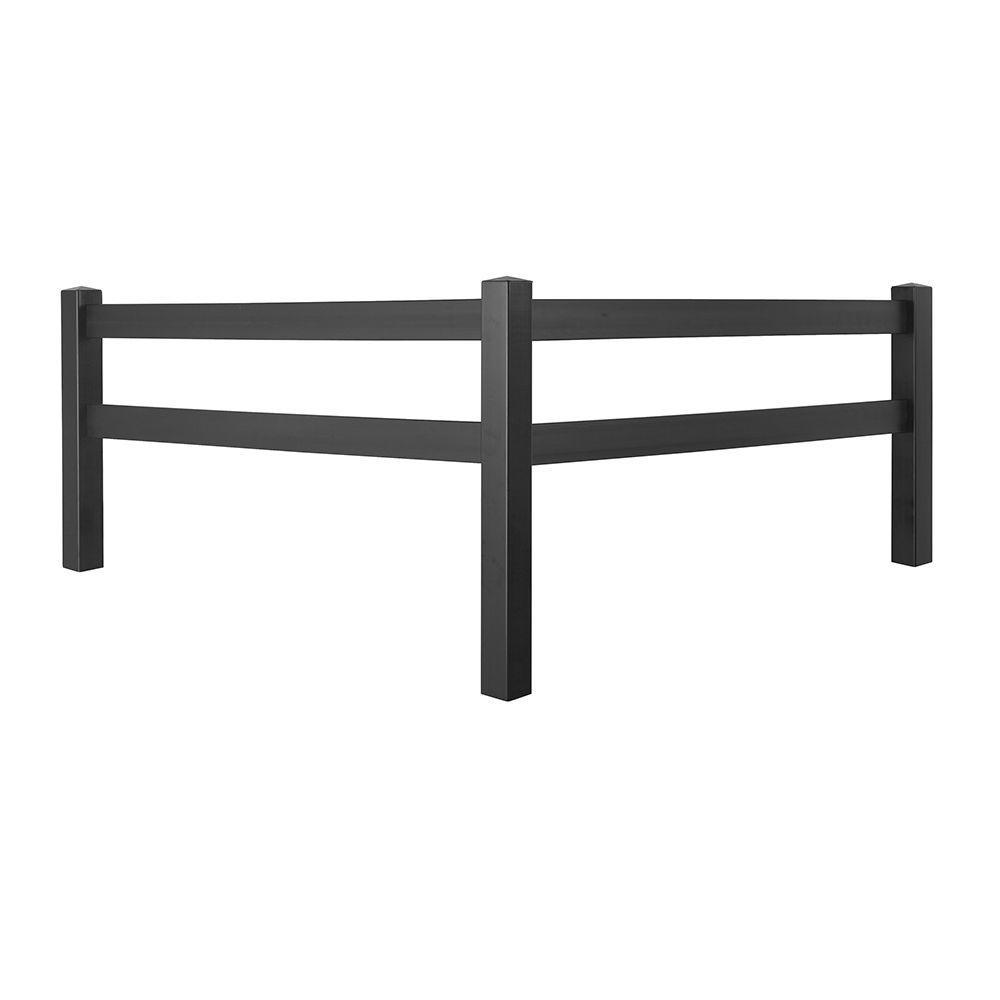 Ply Gem 4 ft. H x 4 ft. W Black Vinyl Horizontal Fence Corner Accent