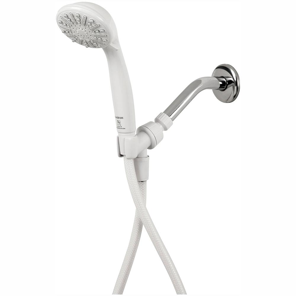 Glacier Bay 3-Spray 3.3 in. Single Wall Mount Handheld Adjustable Shower Head in White