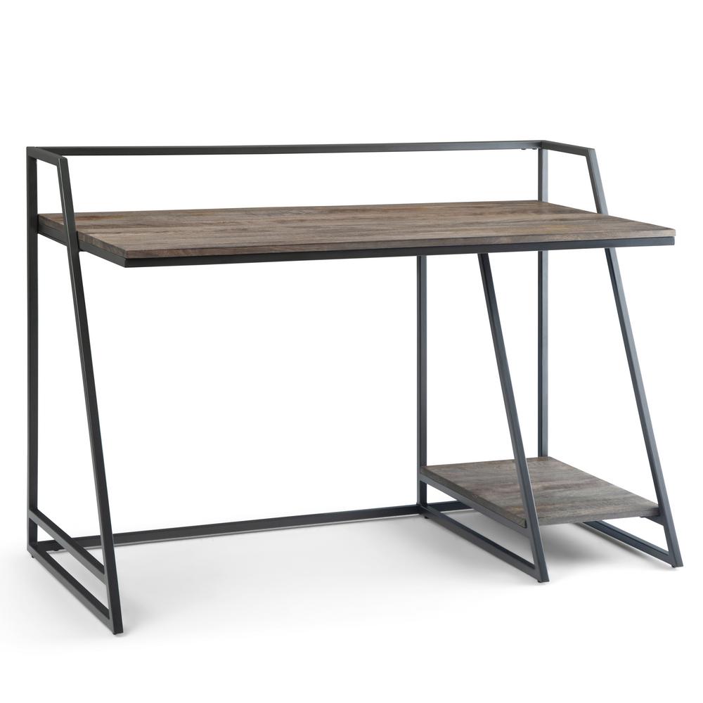 Simpli Home Braxton 52 In Wide Carbon Stain Solid Mango Wood