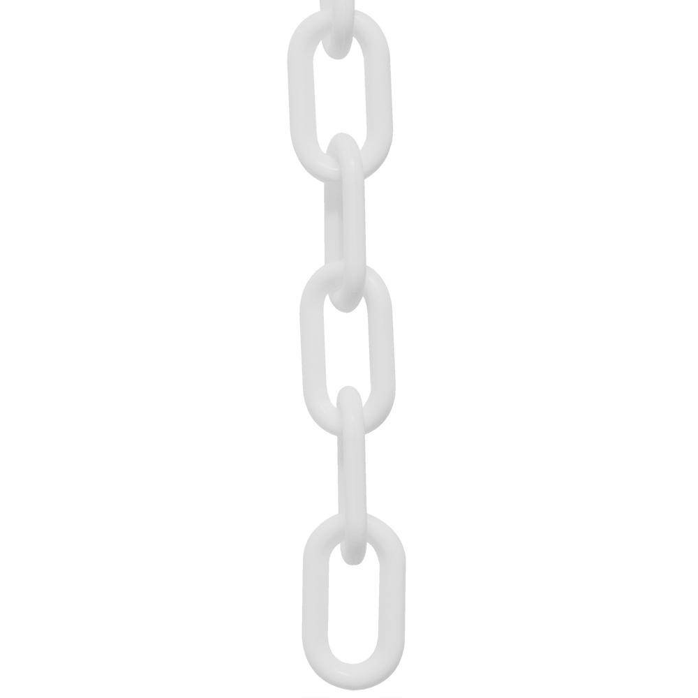 100-Foot Length Mr White 1-Inch Link Diameter 10001-100 Chain Plastic Barrier Chain