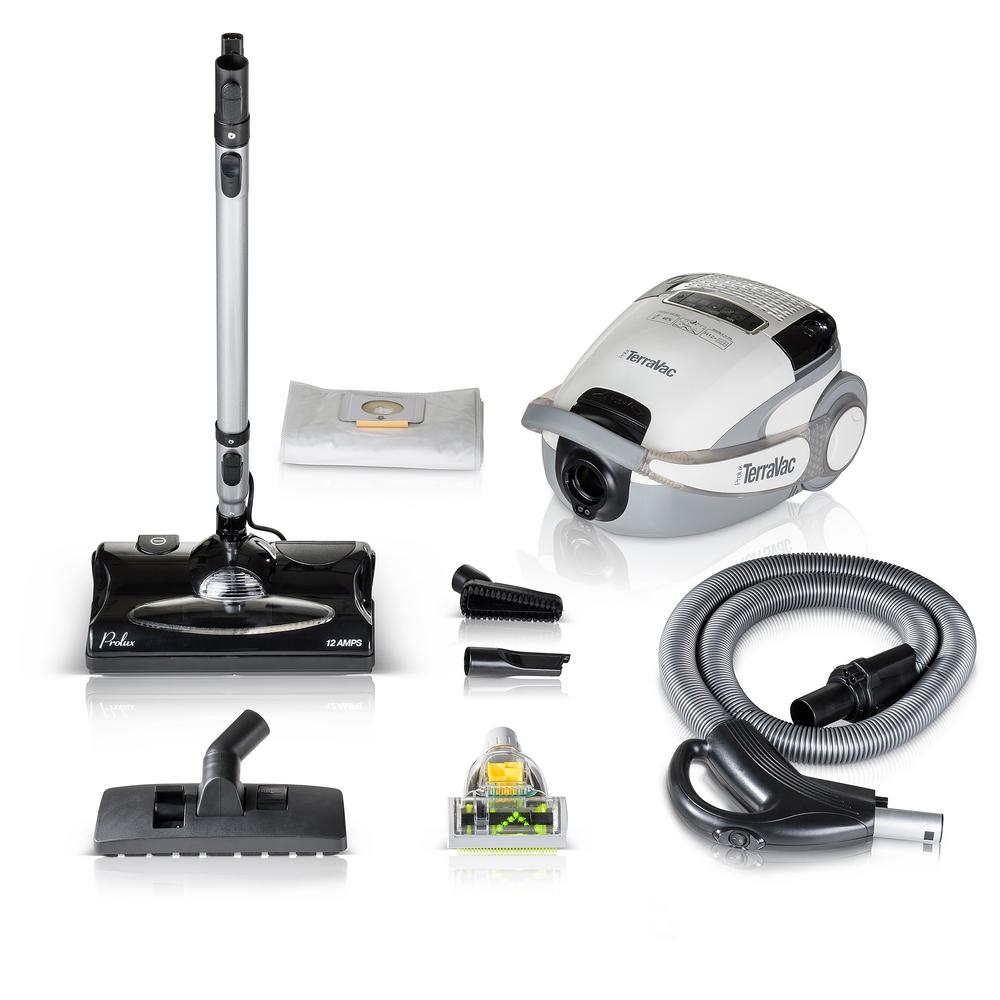Prolux White TerraVac 5-Speed Quiet Canister Vacuum Cleaner with Sealed HEPA... by Prolux