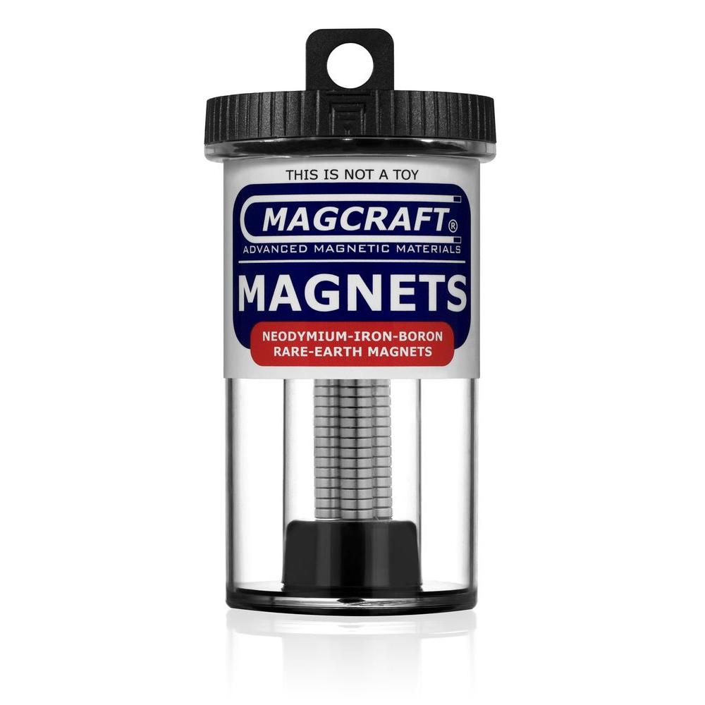 Magcraft Rare Earth 1 4 In X 16 Disc Magnet 80 Pack Nsn0657 Magcraft Rare Earth 1 4 In X 16 Disc Magnet