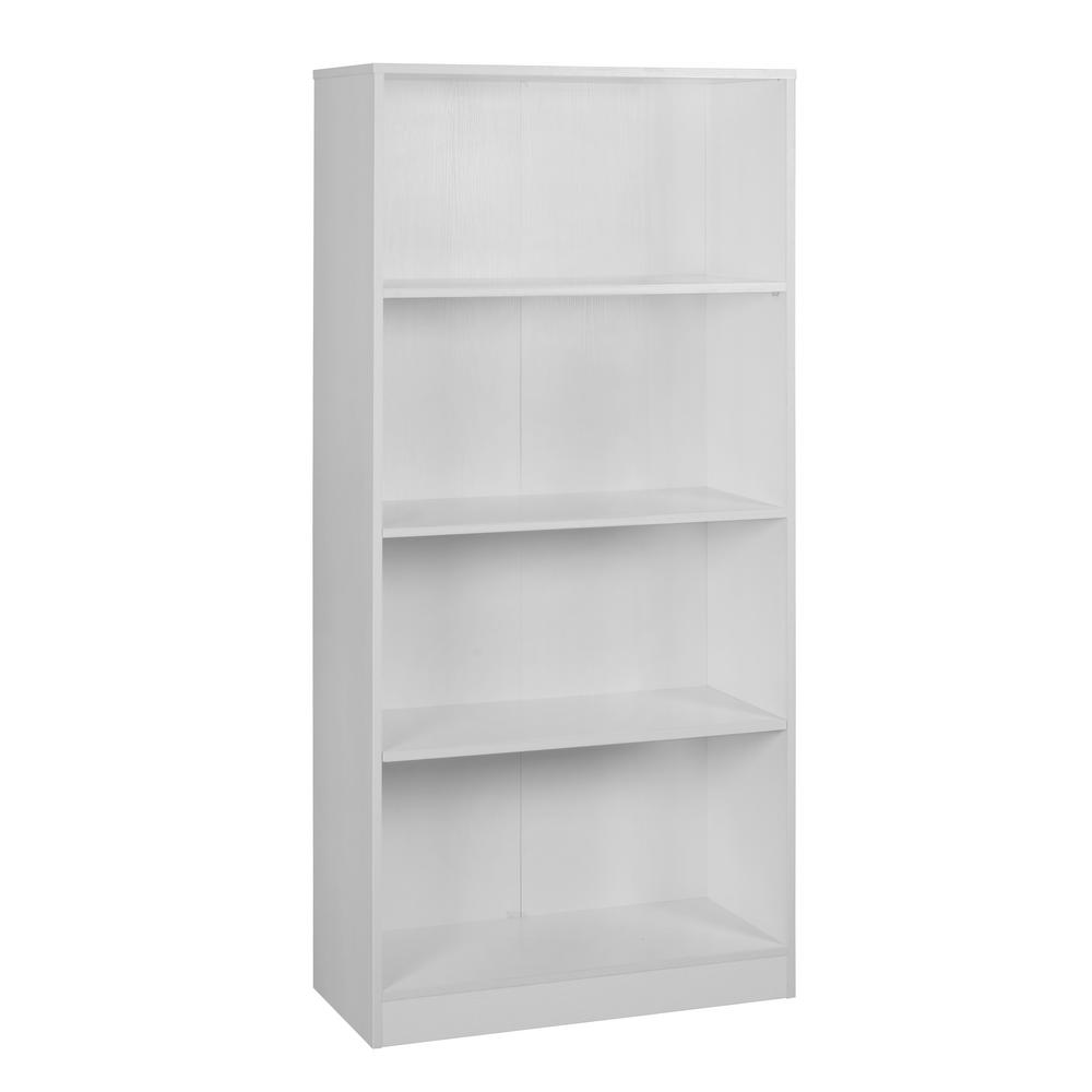 Niche Mod White Wood Grain No Tools Assembly 65 In H X 30 W Mod White Wood Grain No Tools Assembly 65 In H X 30 W Bookcase