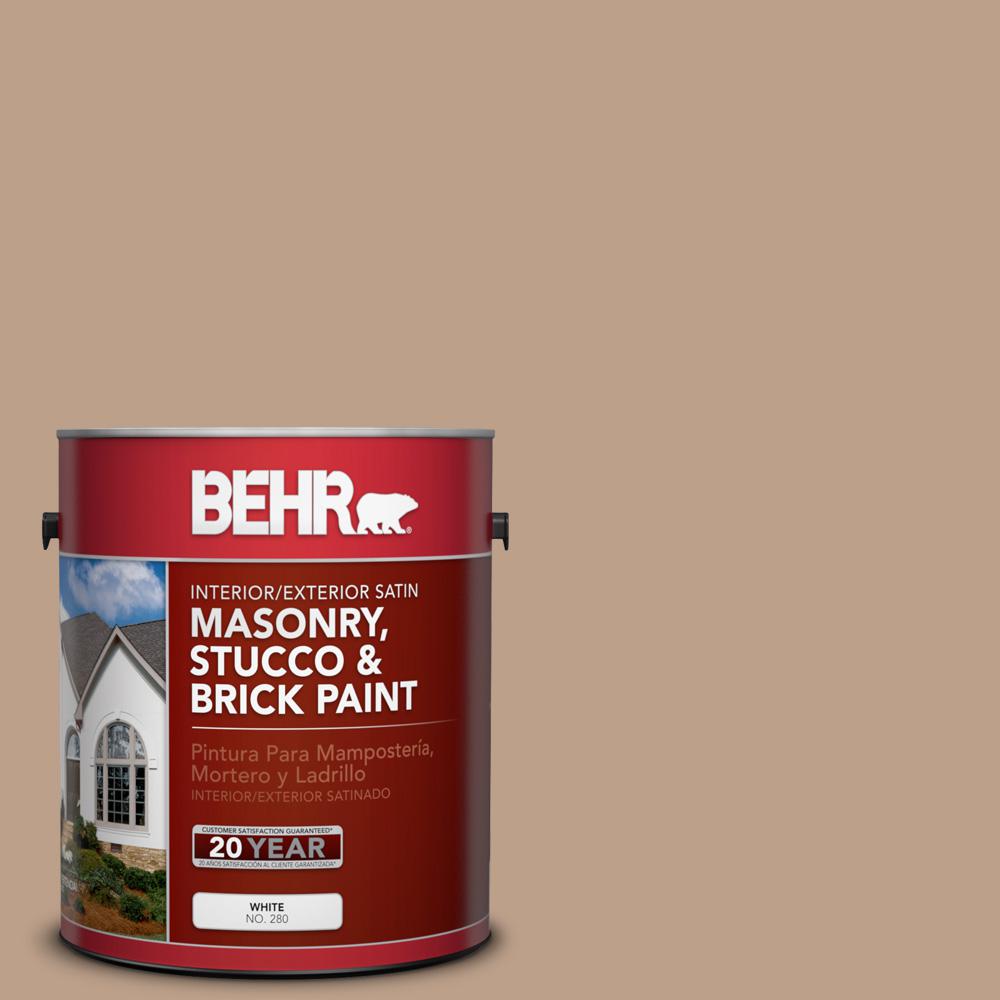 BEHR 1 Gal N240 4 Sierra Satin Interior Exterior Masonry Stucco And   Sierra Behr Masonry Brick Stucco Paint 28201 64 300 