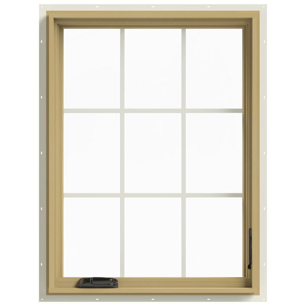 JELD-WEN 30 In. X 40 In. W-2500 Right-Hand Casement Aluminum Clad Wood ...