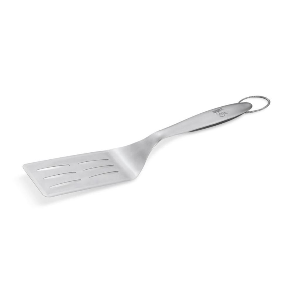 narrow stainless steel spatula