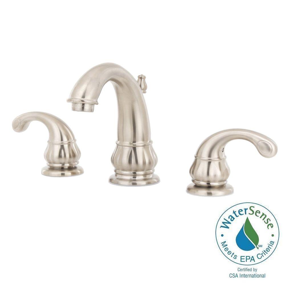 Pfister Treviso 8 in. Widespread 2-Handle High-Arc Bathroom Faucet in ...