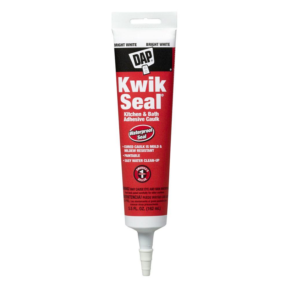 DAP Kwik Seal 5.5 oz. White Kitchen and Bath Adhesive Caulk (12-Pack) by DAP