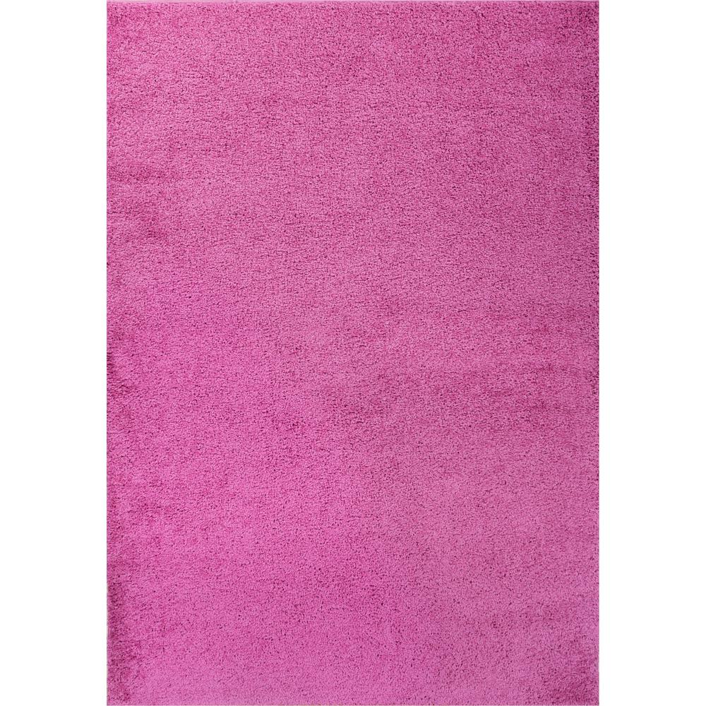 Well Woven Madison Shag Plain Fuschia 3 ft. 3 in. x 5 ft. 3 in. Modern